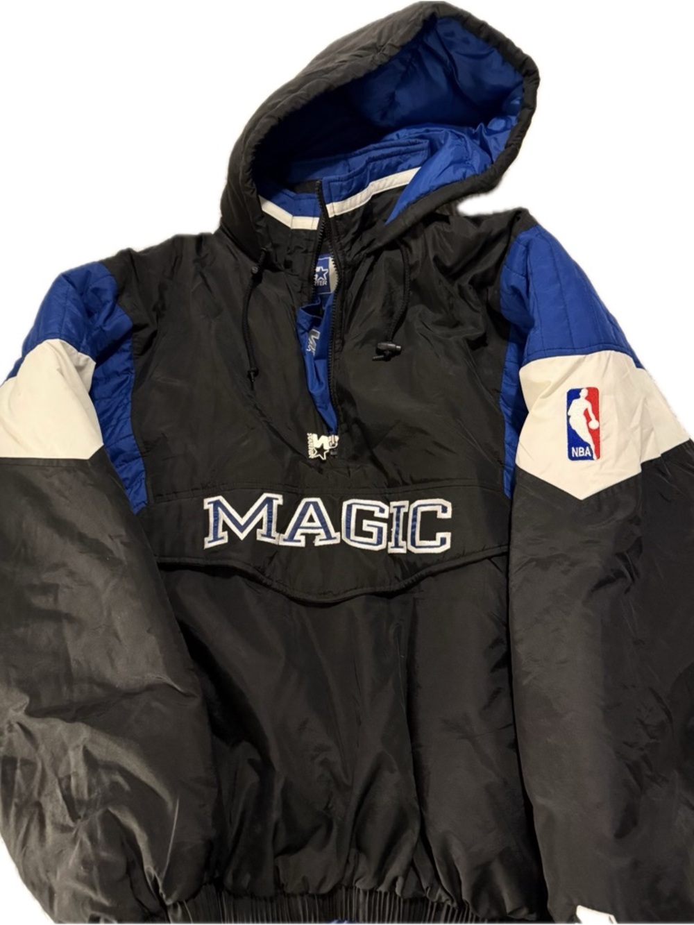 Vintage Starter 90's Black and Blue Orlando Magic Pullover
Puffer